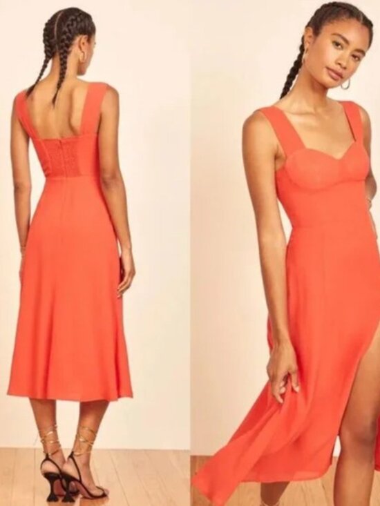 Reformation Dresses & Skirts - Reformation Hot Day Red Fulton Midi Dress